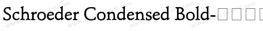 Schroeder Condensed Bold字体转换